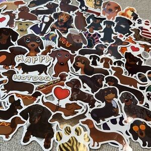 Dachshund Sticker Lot 77 pcs Wiener Dog Puppy Pet Fun Gift